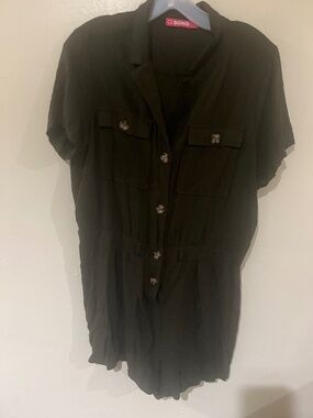 Dark Olive Green Fashion Nova Romper